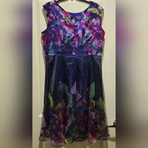 Tahari ASL size 14 floral organza dress
